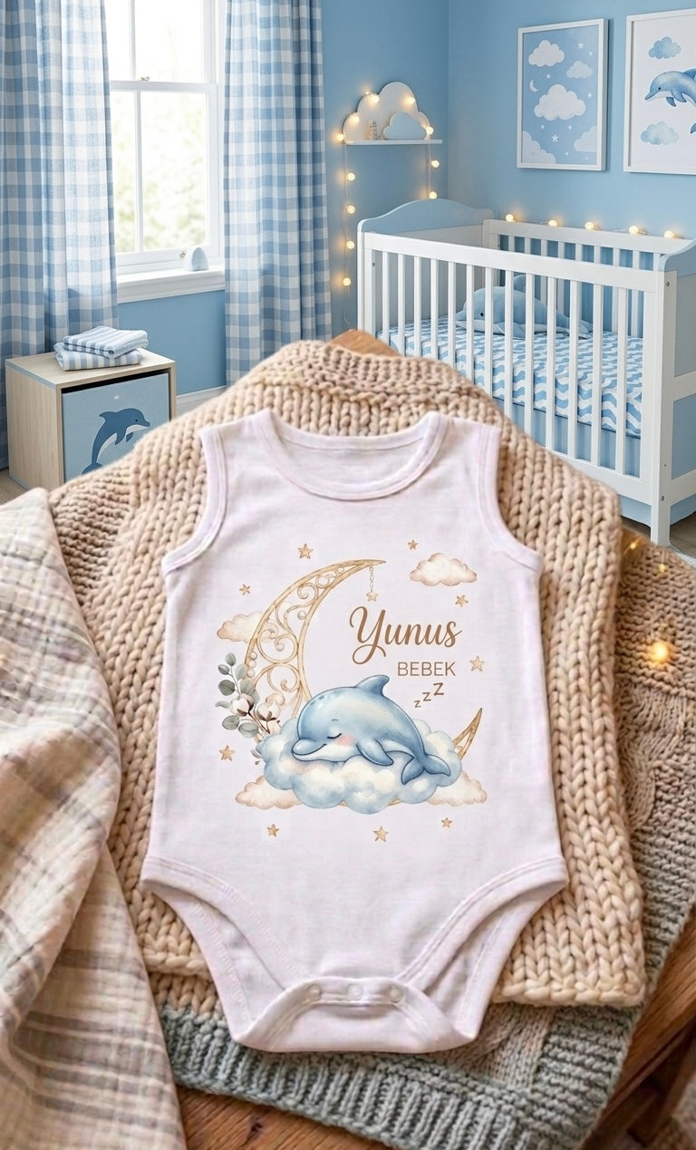 Yunus İsme Özel Tasarım Kolsuz Zıbın
