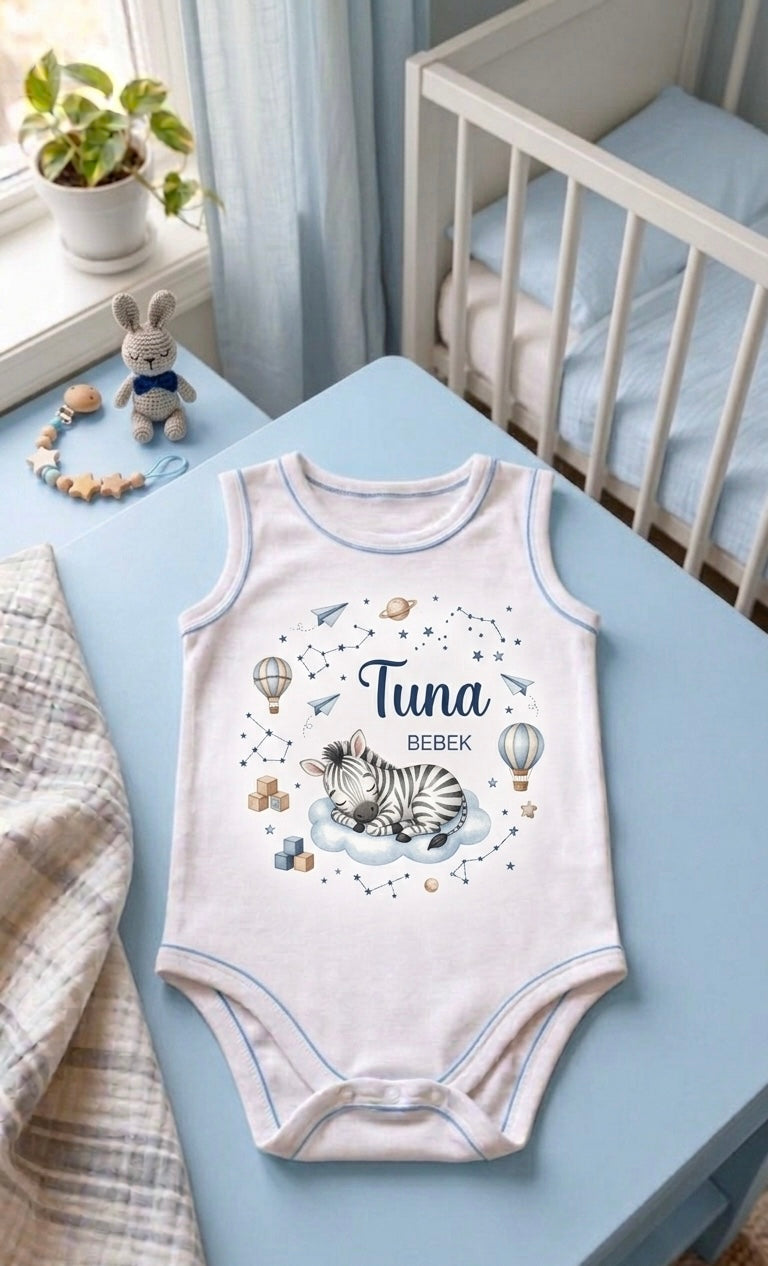 Tuna İsme Özel Tasarım Kolsuz Zıbın