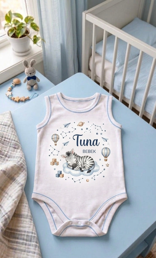 Tuna İsme Özel Tasarım Kolsuz Zıbın